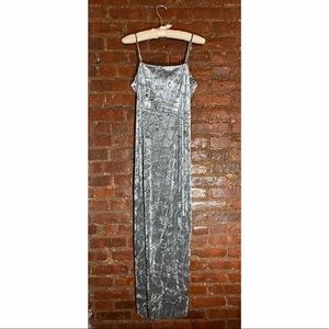 (M) vintage crushed velvet maxi dress